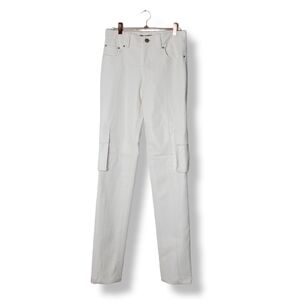 BLINDNESS SS19 White Skinny Cargo Pants Runway Ready-to-Wear Size‎ L